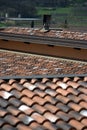 Tile roofs angles Royalty Free Stock Photo