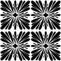 Tile seamless pattern. Black and white geometric background. Traditional repeat ornament. Vector monochrome pattern Royalty Free Stock Photo