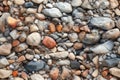 tile. Seamless pattern. Pebbles on the beach as a background, closeup of photo. Generative AI Royalty Free Stock Photo