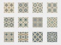 Tile seamless pattern set design
