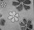 The tile surface pay attention, the black flower drawing style, focusing on household appliances