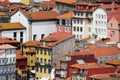 Tile surface of roofs in Porto, Portugal