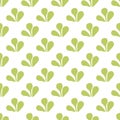 Tile tropical vector pattern with green leaves on white background