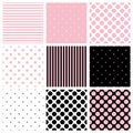 Tile vector pastel pattern set