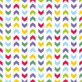 Tile vector pattern with colorful pastel arrows on white background Royalty Free Stock Photo