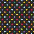 Tile vector pattern with colorful polka dots