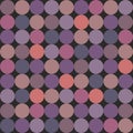 Tile vector pattern with colorful polka dots on black background Royalty Free Stock Photo