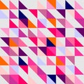 Tile vector pattern with colorful triangle background Royalty Free Stock Photo