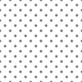 Tile vector pattern with grey polka dots on white background Royalty Free Stock Photo