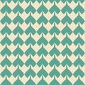 Tile vector pattern with mint green hearts on pastel background Royalty Free Stock Photo