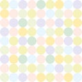 Tile vector pattern with pastel colorful polka dots on white background Royalty Free Stock Photo