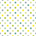 Tile vector pattern with polka dots on white background Royalty Free Stock Photo