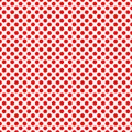 Tile vector pattern with red polka dots on white background Royalty Free Stock Photo