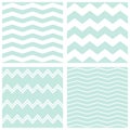 Tile vector pattern set with blue and white zig zag background Royalty Free Stock Photo