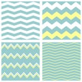 Tile vector pattern set with zig zag print background Royalty Free Stock Photo