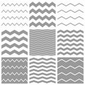 Tile vector pattern set with white and grey grey zig zag background Royalty Free Stock Photo