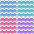 Tile vector pattern set with zig zag background Royalty Free Stock Photo