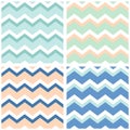 Tile vector pattern set with zig zag background Royalty Free Stock Photo