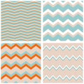 Tile vector pattern set with zig zag background Royalty Free Stock Photo