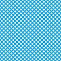 Tile vector pattern with white polka dots on blue background Royalty Free Stock Photo