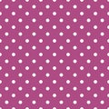 Tile vector pattern with white polka dots on dark violet background Royalty Free Stock Photo