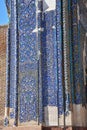 Tile working details of Blue Mosque exterior walls , Tabriz, Iran