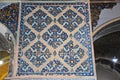 Tile working details of Blue Mosque, Tabriz, Iran Royalty Free Stock Photo