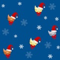Tileable Christmas Cats Royalty Free Stock Photo