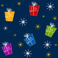 Tileable Christmas Gifts Royalty Free Stock Photo