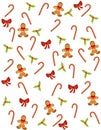 Tileable Christmas Pattern Royalty Free Stock Photo