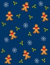 Tileable Gingerbread Men 2 Royalty Free Stock Photo