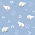 Tileable Polar Bears Background