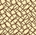 Black vector seamless wavy line pattern