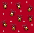 Tileable Reindeer Heads Royalty Free Stock Photo