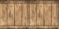 Tileable rustic grunge redwood or oak planks with wooden straps