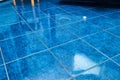 Tiled bathroom floor