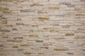 Tiled brick wall in interiors design. Royalty Free Stock Photo
