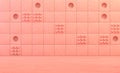 Tiled cubic walls with monocrome color for product and typograph, 3d rendering