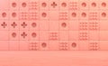Tiled cubic walls with monocrome color for product and typograph, 3d rendering