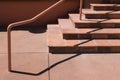 Exterior stairway, railing and shadows Royalty Free Stock Photo