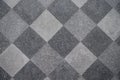 Tiled floor in square black and gray background