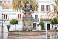 Tiled Fountain `Fountain of the Little Fish` Fuente de los Pescaditos, located at the Plaza de Espana