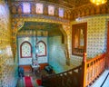 The tiled hall with staircase, Manial Palace, Cairo, Egypt