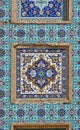 Tiled mosaic decoration on the exterior of Shah Cheragh mosque in Shiraz, Iran Royalty Free Stock Photo