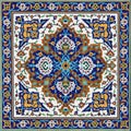 Tiled mosaic decoration on the exterior of Shah Cheragh mosque in Shiraz, Iran Royalty Free Stock Photo