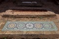 A tiled mosaic grave at Chellah in Morocco. Royalty Free Stock Photo