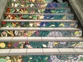 The tiled-mosaic Moraga Street steps, San Francisco, 8.