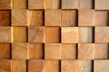 Tiled Old Teak Wood texture wall background for design and decoration. Texture of wood background closeup.