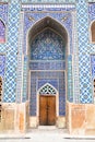 Tiled oriental Ateegh Jame mosque's wall