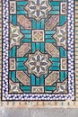 Tiled oriental ornaments on Shrine's wall